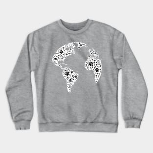 World Atlas Dog Paw Prints Crewneck Sweatshirt